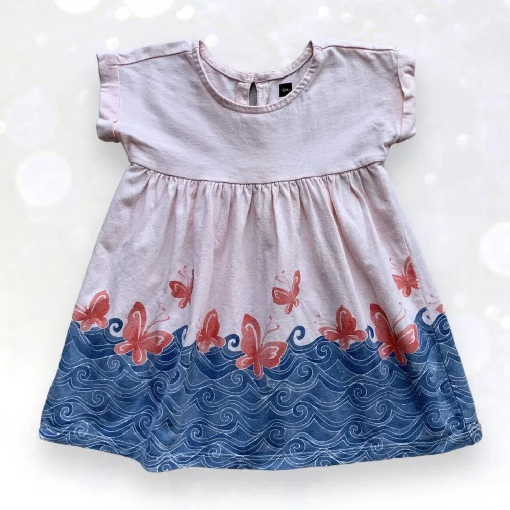 Tea Collection Rainbow Falls Graphic Dress